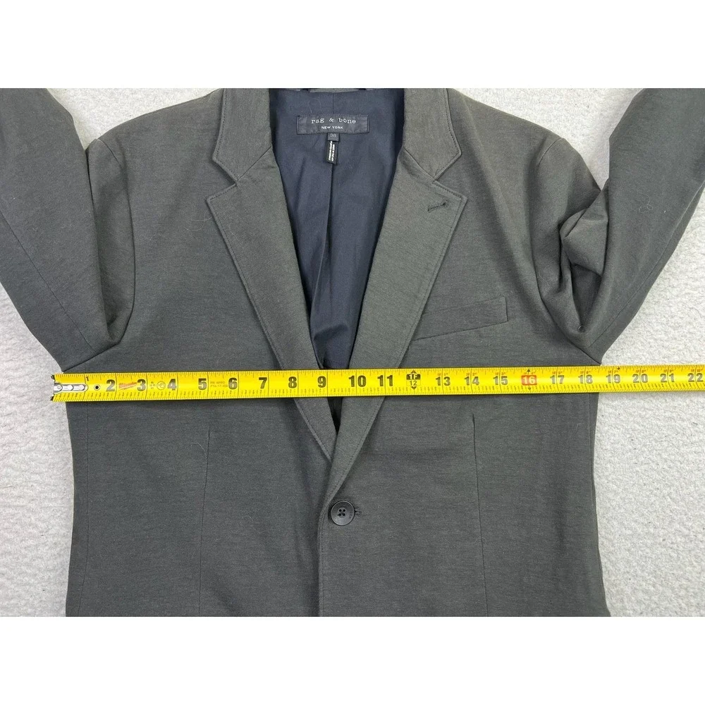 rag & bone Blazer Mens 38 Gray Two Button‎ Sport Coat Double Vent Made USA Lined